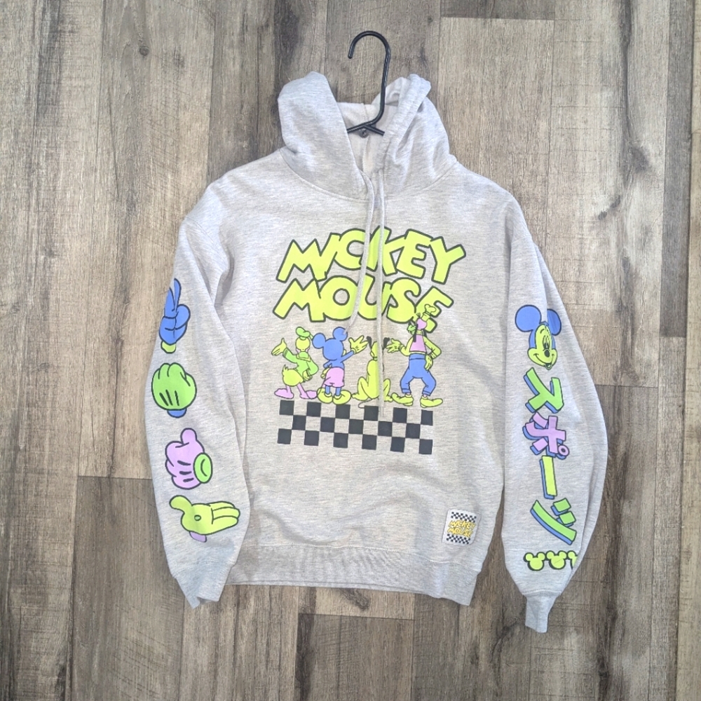 Mickey Mouse Gray Women's Hoodie Size Small Youth XL